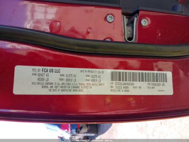 2019 DODGE CHARGER 2C3CDXJG4KH542324 Photo 8