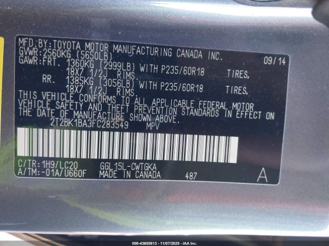 2015 LEXUS RX 350 2T2BK1BA3FC283549 Photo 8