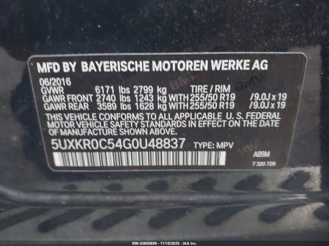 Продажа на аукционе авто 2016 Bmw X5 Xdrive35i, vin: 5UXKR0C54G0U48837, номер лота: 43650899