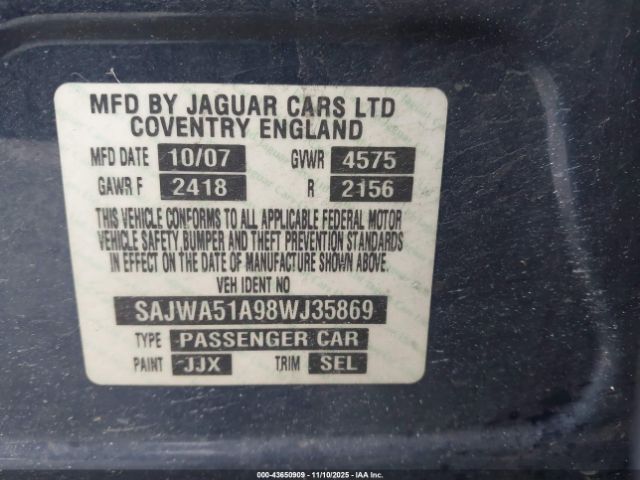 2008 JAGUAR X-TYPE SAJWA51A98WJ35869 Photo 8