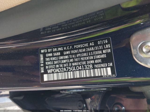 2016 PORSCHE PANAMERA E-HYBRID WP0AD2A75GL041328 Photo 8