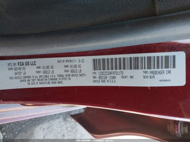 2015 CHRYSLER 200 1C3CCCCG4FN731173 Photo 8