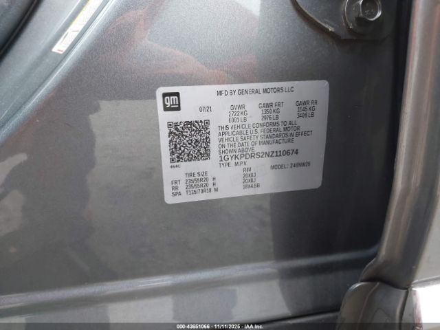 2022 CADILLAC XT6 1GYKPDRS2NZ110674 Photo 8