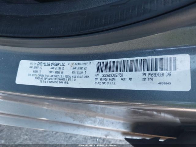 2012 CHRYSLER 200 1C3CCBBG3CN287758 Photo 8