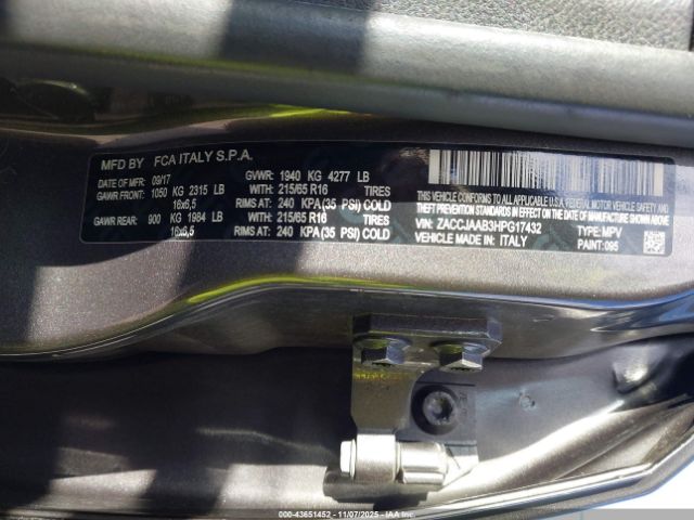 2017 JEEP RENEGADE ZACCJAAB3HPG17432 Photo 8