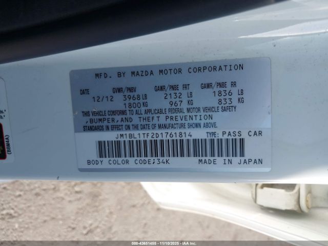 2013 MAZDA MAZDA3 JM1BL1TF2D1761814 Photo 8