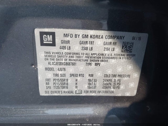 Buick Encore 2016 KL4CJESBXGB687681 Image 26