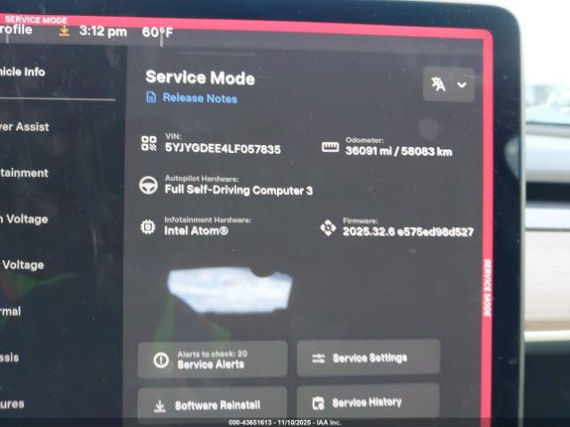 2020 TESLA MODEL Y 5YJYGDEE4LF057835 Photo 6