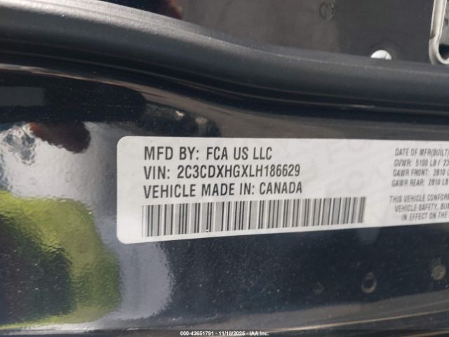 2020 DODGE CHARGER 2C3CDXHGXLH186629 Photo 8