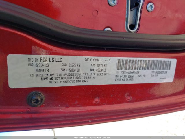 2017 CHRYSLER 300 2C3CCAAG8HH614456 Photo 8