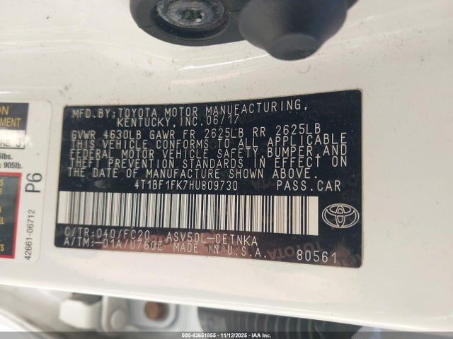 Toyota CAMRY LE 2017 4T1BF1FK7HU809730 Image 9