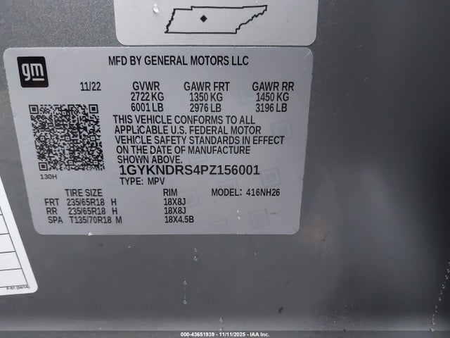 2023 CADILLAC XT5 1GYKNDRS4PZ156001 Photo 8