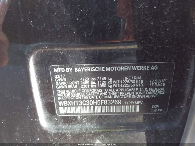 Aukcja sprzedaży 2017 Bmw X1 Xdrive28i, vin: WBXHT3C30H5F83269, numer aukcji: 43651995