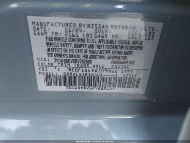 2024 NISSAN SENTRA 3N1AB8DV6RY282685 Photo 8