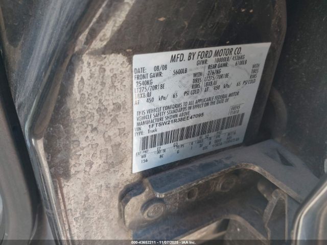 2008 FORD F-250 1FTSW21R38EE47095 Photo 8