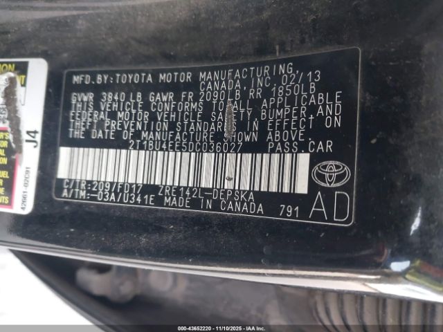 2013 TOYOTA COROLLA 2T1BU4EE5DC036027 Photo 8