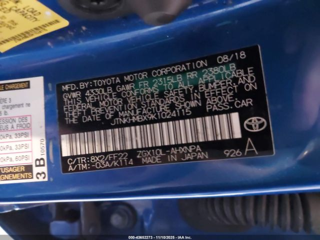 2019 TOYOTA C-HR JTNKHMBX9K1024115 Photo 8