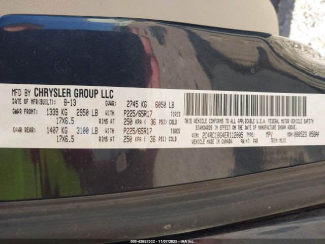 2014 CHRYSLER TOWN & COUNTRY 2C4RC1BG4ER112005 Photo 8