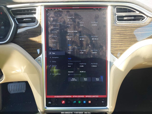 2015 TESLA MODEL S 5YJSA1H2XFF086154 Photo 6