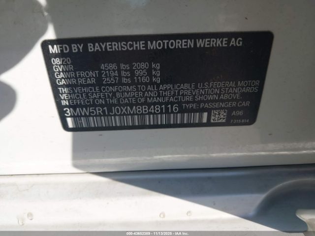 2021 BMW 330I 3MW5R1J0XM8B48116 Photo 8