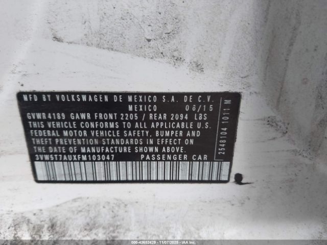 2015 VOLKSWAGEN GOLF GTI 3VW5T7AUXFM103047 Photo 8