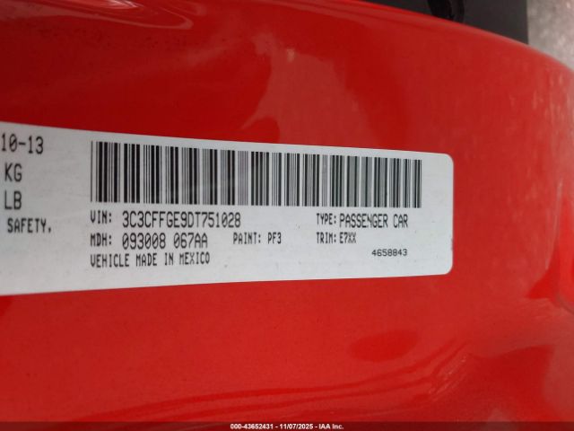 2013 FIAT 500E 3C3CFFGE9DT751028 Photo 8