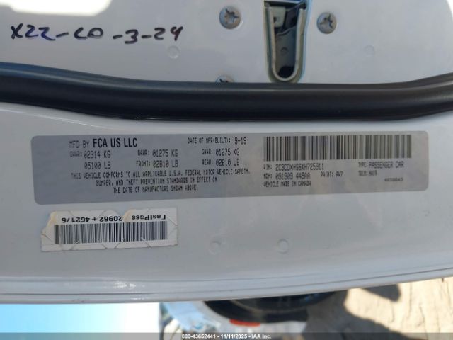 2019 DODGE CHARGER 2C3CDXHG6KH725911 Photo 8