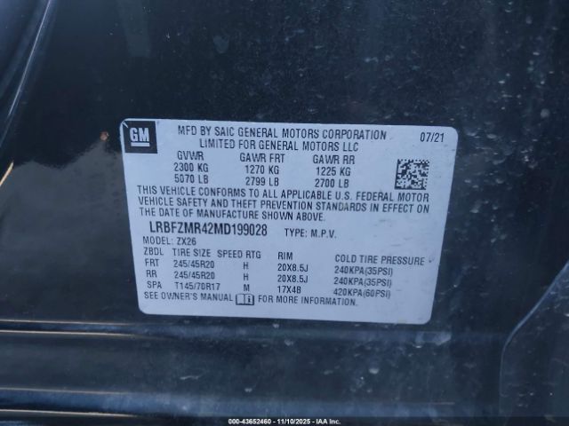 2021 BUICK ENVISION LRBFZMR42MD199028 Photo 8