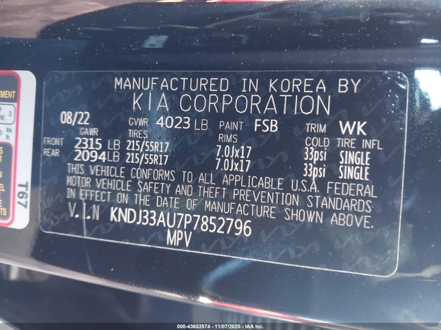 KNDJ33AU7P7852796 KIA SOUL EX