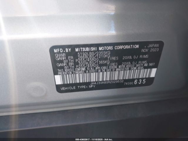 2024 MITSUBISHI OUTLANDER JA4J3VA80RZ029532 Photo 8