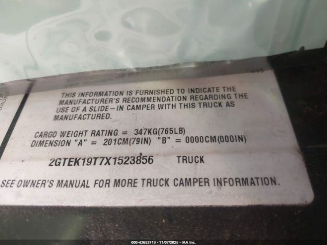 1999 GMC SIERRA 1500 2GTEK19T7X1523856 Photo 8