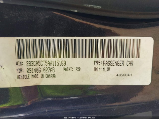 2010 DODGE CHARGER 2B3CA5CT5AH115169 Photo 8