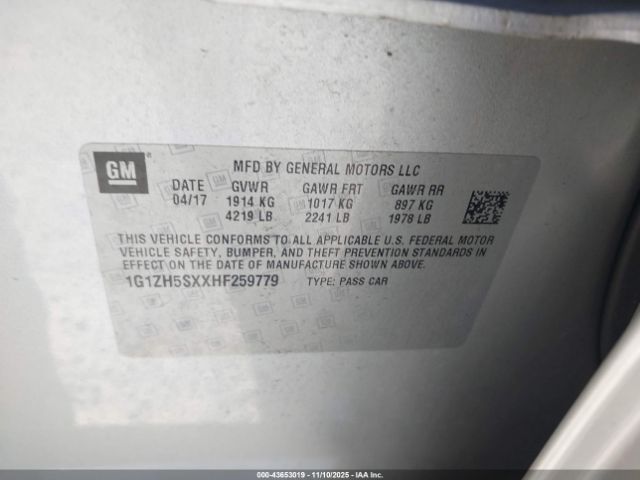 2017 CHEVROLET MALIBU 1G1ZH5SXXHF259779 Photo 8