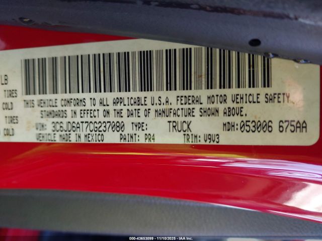 2012 RAM 1500 3C6JD6AT7CG237080 Photo 8