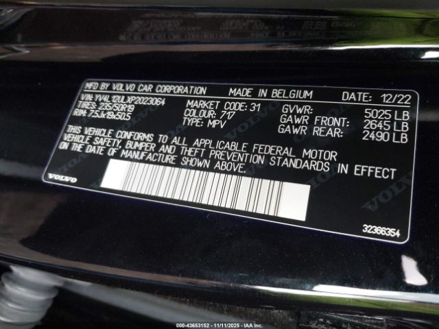 2023 VOLVO XC40 YV4L12ULXP2023064 Photo 8