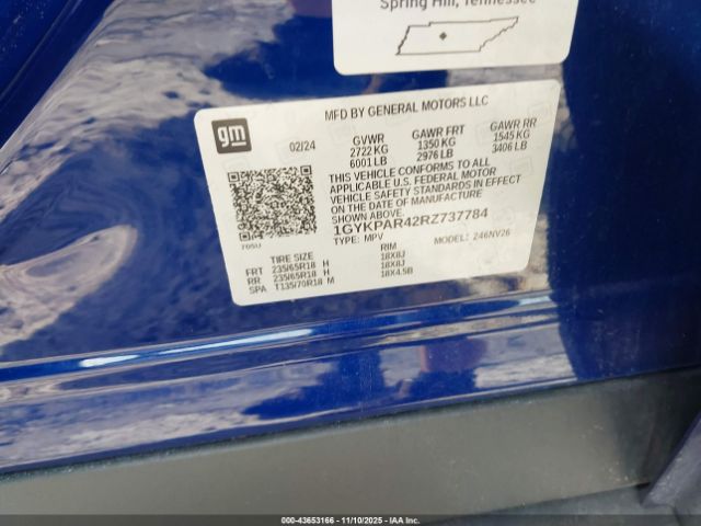 2024 CADILLAC XT6 1GYKPAR42RZ737784 Photo 8