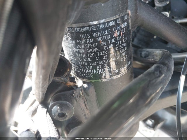 Продажа на аукционе авто 2023 Kawasaki Zx400 S, vin: ML5ZXCS10PDA00297, номер лота: 43653195