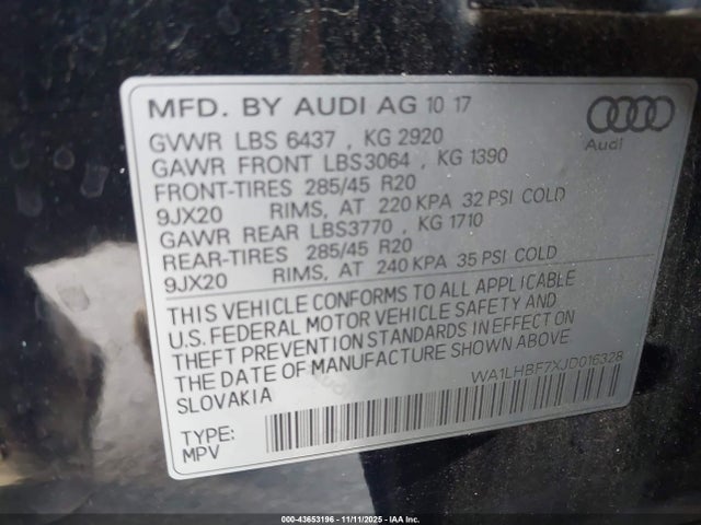 2018 AUDI Q7 WA1LHBF7XJD016328 Photo 8