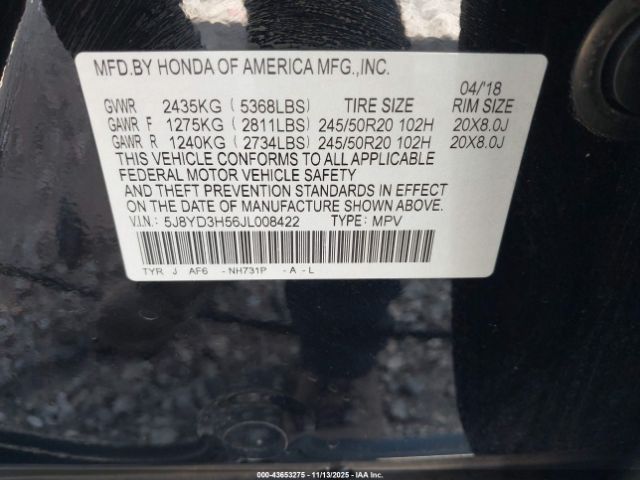 2018 ACURA MDX 5J8YD3H56JL008422 Photo 8