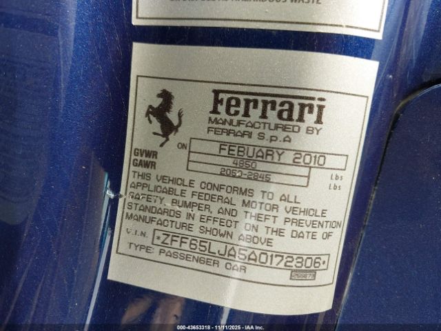 2010 FERRARI CALIFORNIA ZFF65LJA5A0172306 Photo 8
