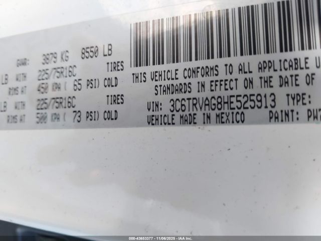 2017 RAM PROMASTER 1500 3C6TRVAG8HE525913 Photo 8