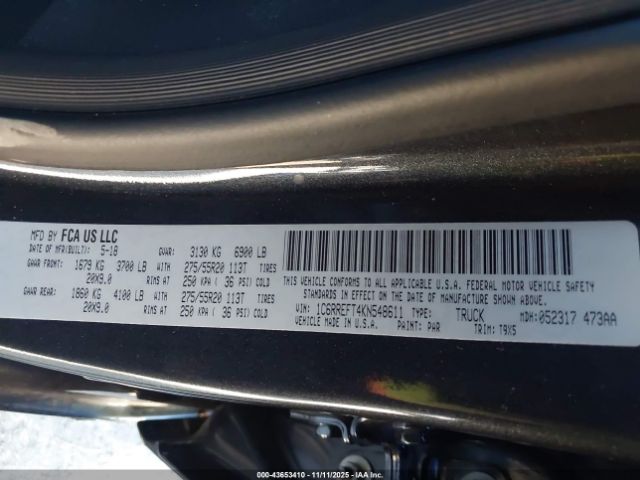 2019 RAM 1500 1C6RREFT4KN548611 Photo 8