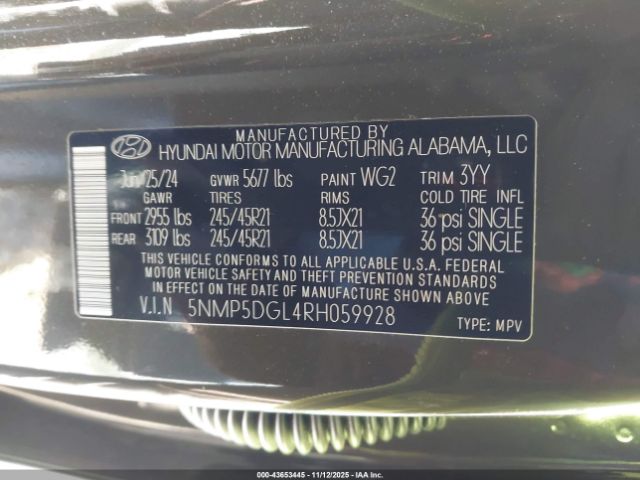 2024 HYUNDAI SANTA FE 5NMP5DGL4RH059928 Photo 8