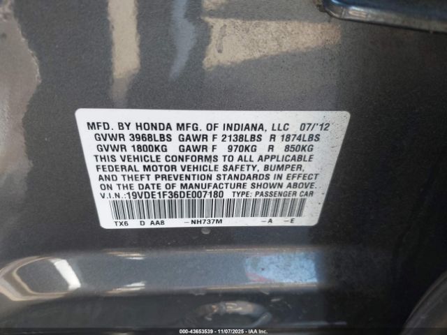 2013 ACURA ILX 19VDE1F36DE007180 Photo 8