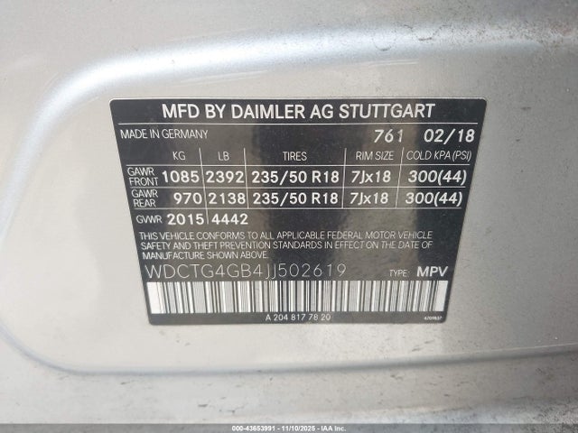 2018 MERCEDES-BENZ GLA 250 WDCTG4GB4JJ502619 Photo 8