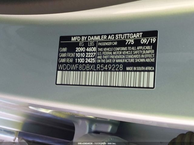 2020 MERCEDES-BENZ C 300 WDDWF8DBXLR549228 Photo 8