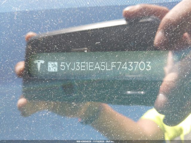 2020 TESLA MODEL 3 5YJ3E1EA5LF743703 Photo 8