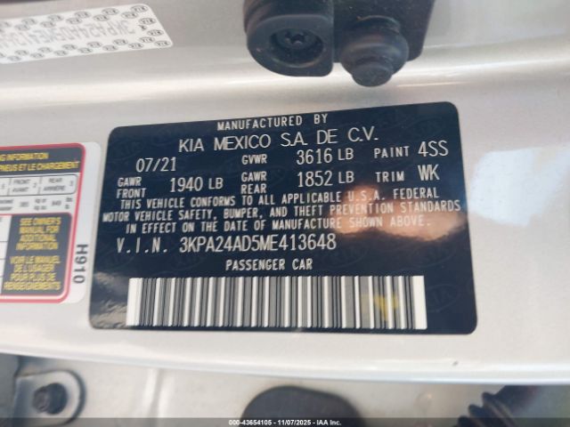 2021 KIA RIO 3KPA24AD5ME413648 Photo 8