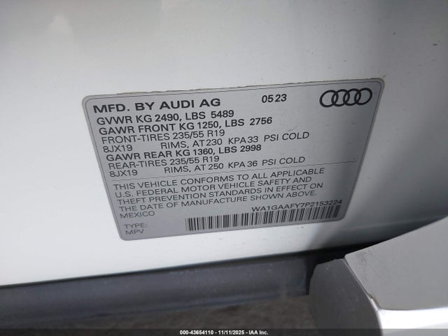 2023 AUDI Q5 WA1GAAFY7P2153224 Photo 8