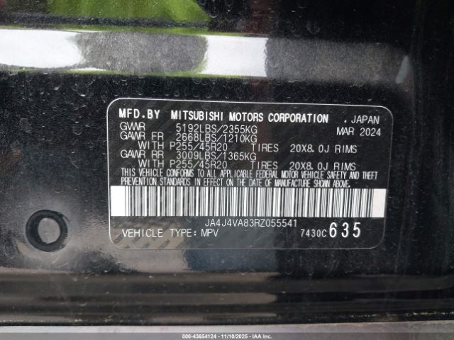 2024 MITSUBISHI OUTLANDER JA4J4VA83RZ055541 Photo 8